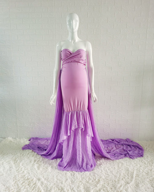 Pregnant Women Fashion Dress Trailing Large Skirt
